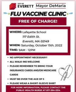 Flyer with vaccine-related clip art